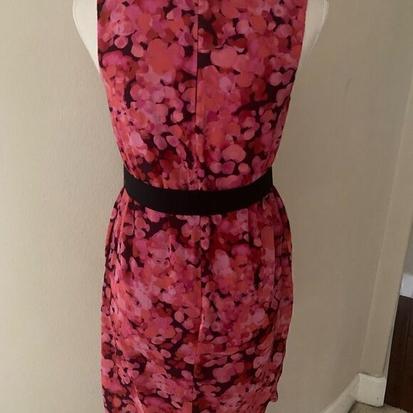 Ann Taylor Loft Pink Floral Patterned Sleeveless Dress - Picture 8 of 11